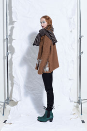 Sweater (alpaca) with handprint foil - Cinammon