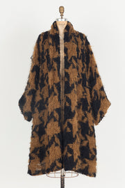 Maxi handloom coat - Giant Houndstooth