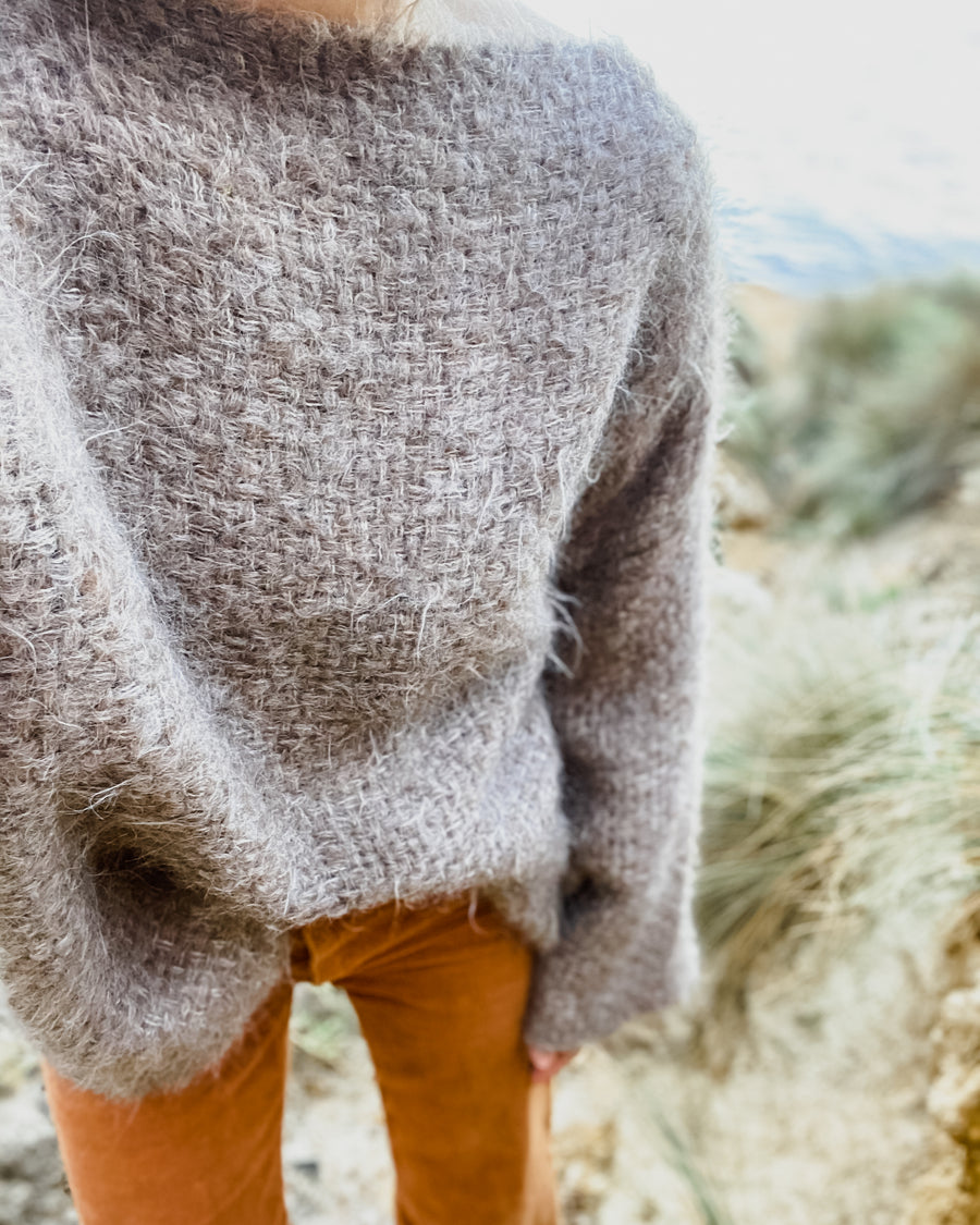 Amano Alpaca Handwoven Funnel Neck Sweater