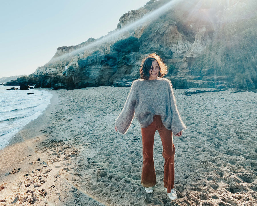 Amano Alpaca Handwoven Funnel Neck Sweater