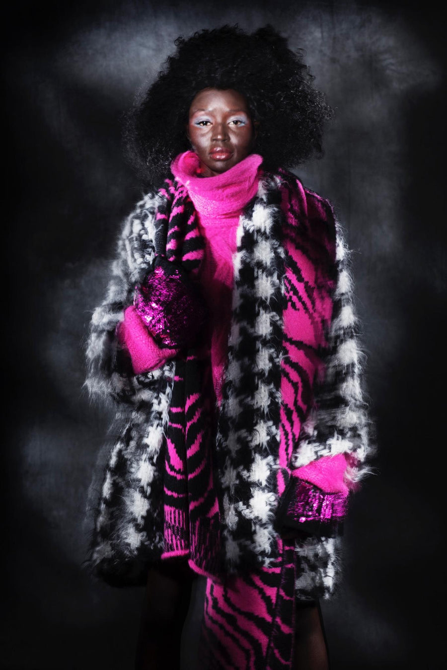 amano zebra jacquard large scarf