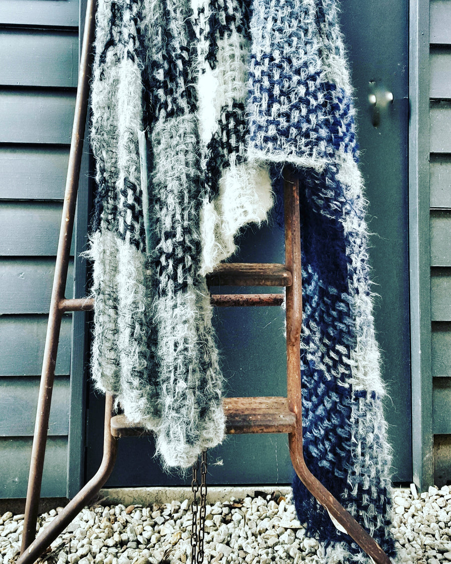 Hand loom alpaca wrap