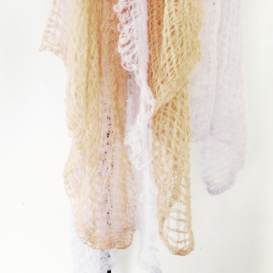 Hand loom Alpaca wrap - Pinks