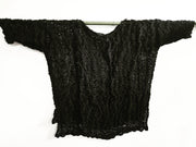 Amano Hand Woven distressed linen tux top