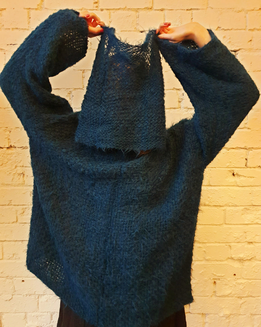 Amano Alpaca Handwoven Funnel Neck Sweater