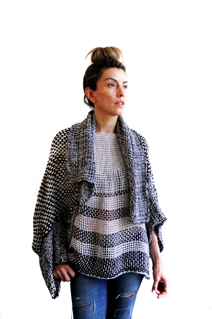 Amano handwoven tweed kimono