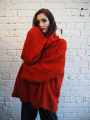 Amano Alpaca Handwoven Funnel Neck Sweater