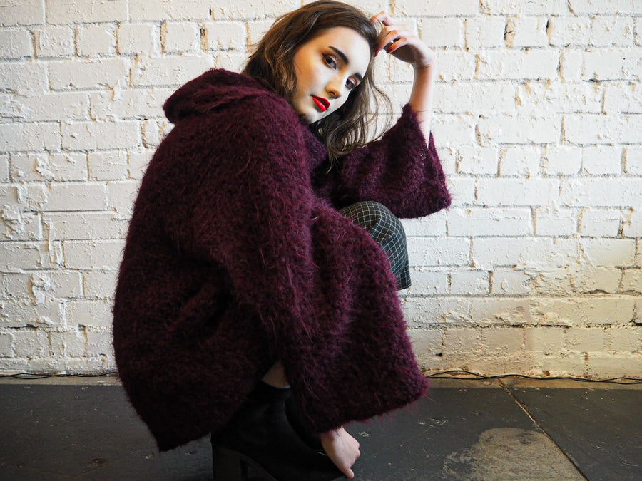 Amano Alpaca Handwoven Funnel Neck Sweater