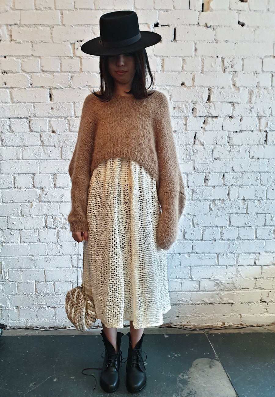 Amano loom woven linen skirt