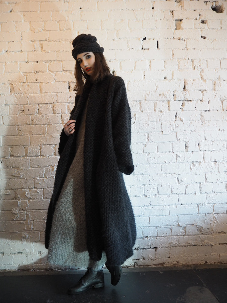 Trapeze Hand loom Maxi knit Dress (Alpaca) Amano by Lorena Laing Trapeze Hand loom Maxi knit Dress (Alpaca) Amano by Lorena Laing