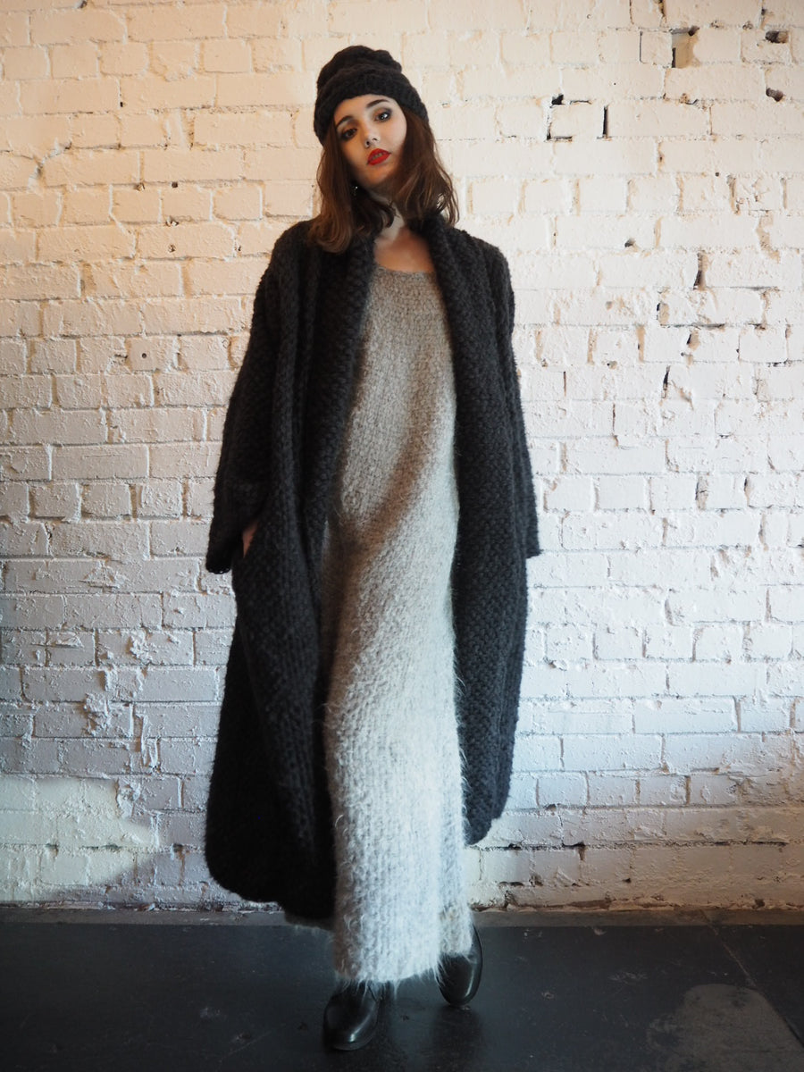 Amano alpaca oversize long line coat