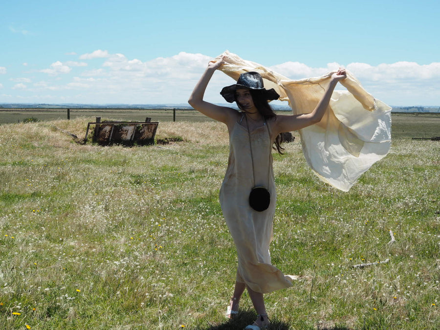 amano by Lorena Laing silk slip dress 