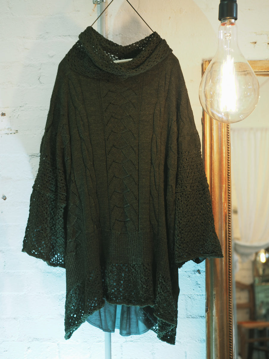 Lace weight poncho sweater