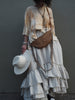 amano linen swan skirt with tiers