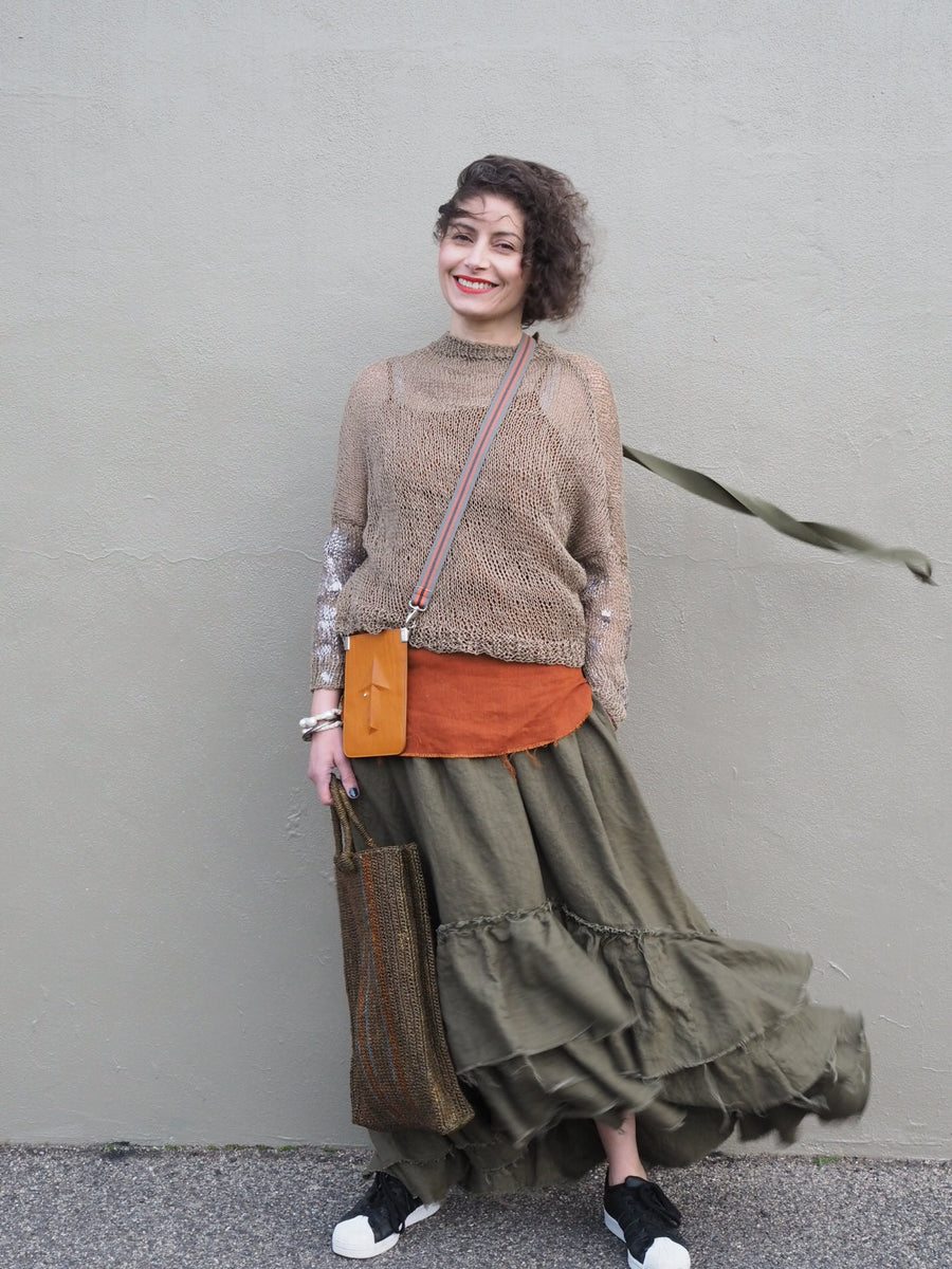 Tiered Swan skirt - Linen