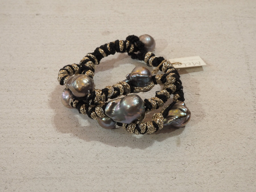 Mela pearl cuff bracelet