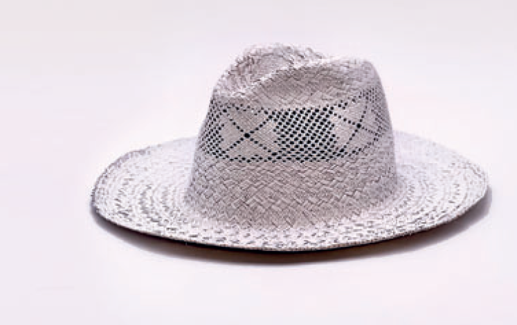 Reinhard Plank straw pat hat - white