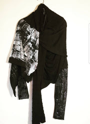 Fabrica luxe baby Alpaca & silk shawl with handprint foil