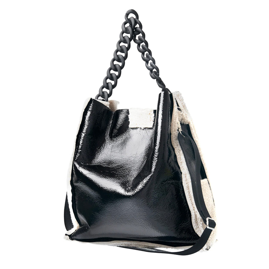 Gabriele Frantzen XL Black Cosy Shopper Patent Leather Bag - Lorena Laing
