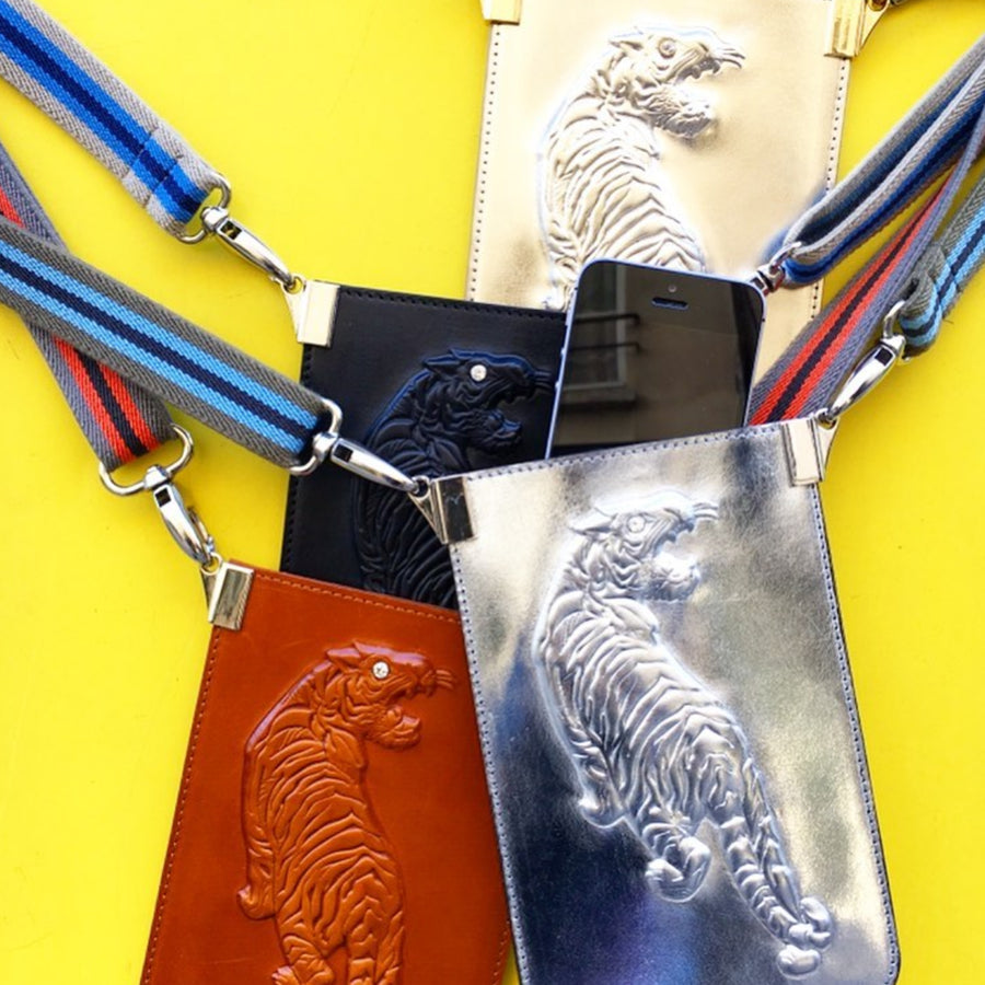 Gabriele Frantzen Tiger Embossed Phone Bags