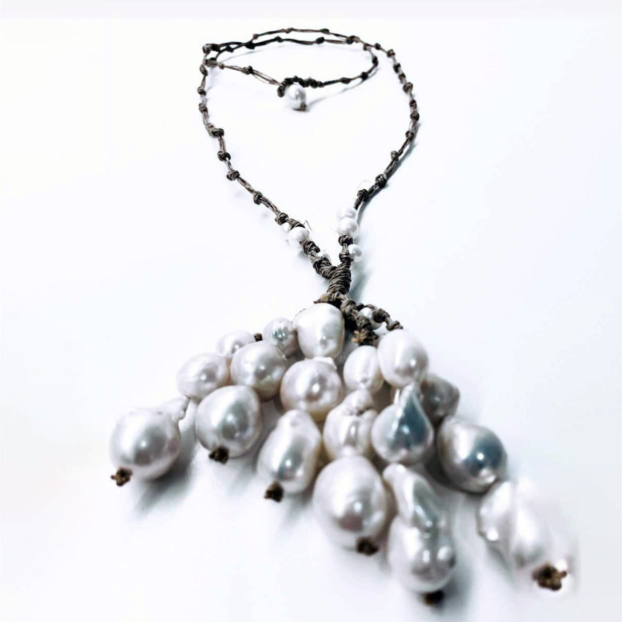 Mela multi strand pearl necklace